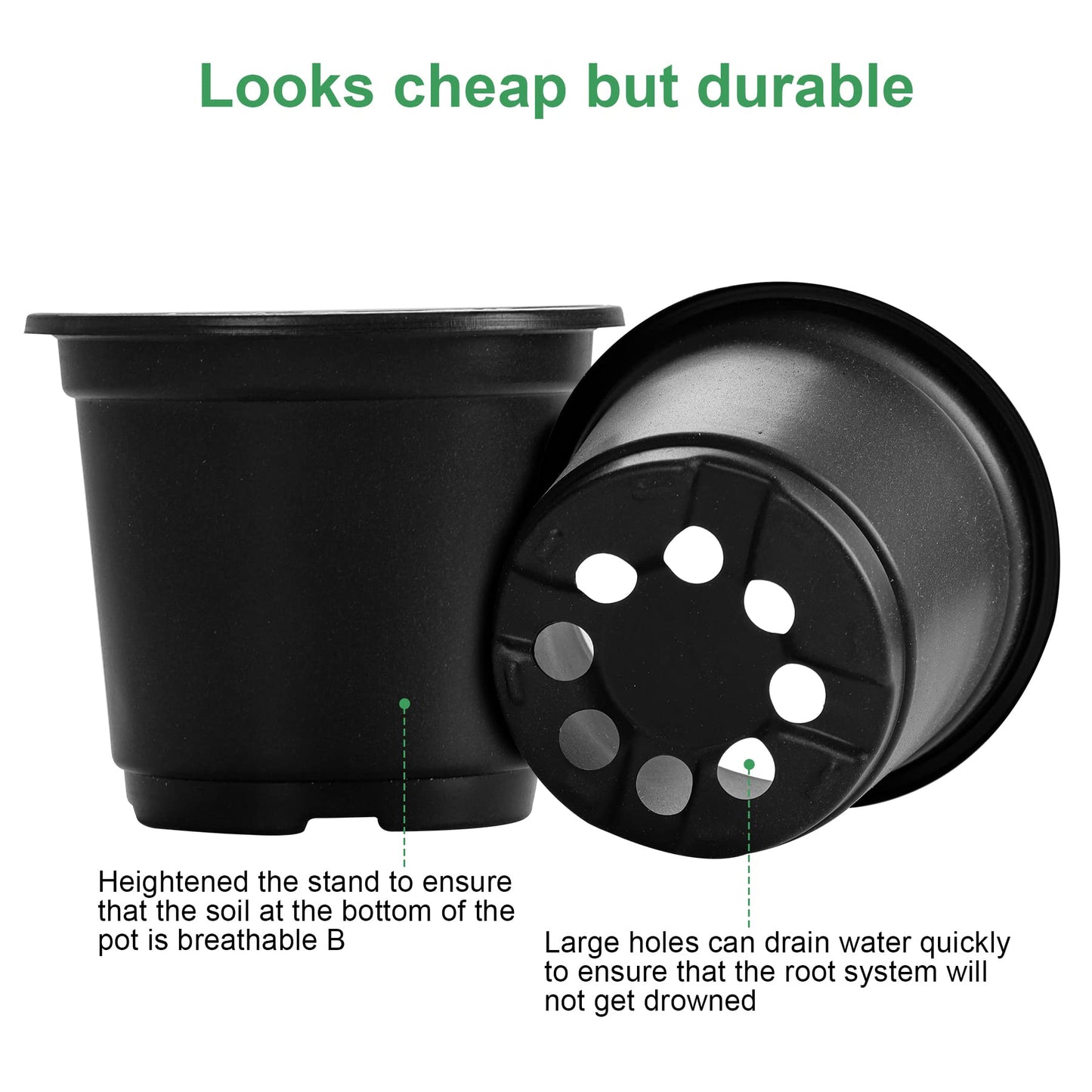 MIXC Plant Nursery Pots with Humidity Dome 4" Soft Transparent Plastic Gardening Pot Planting Containers Cups Planter Small Starter Seed Starting Trays for Seedling with 10pcs Plant Labels，30 Sets…