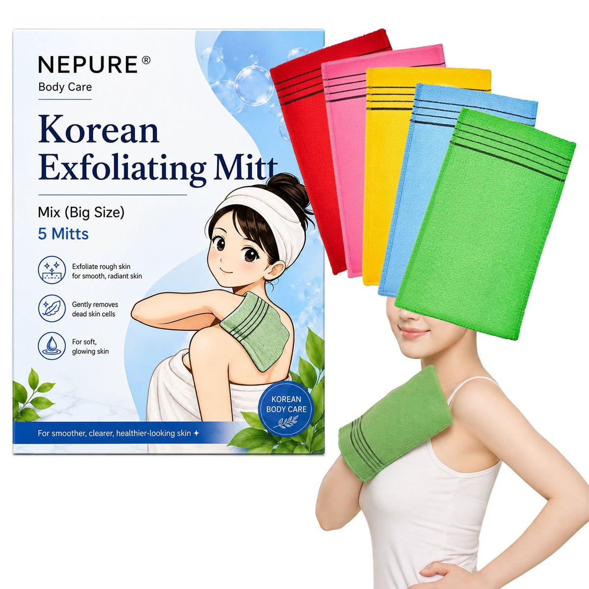 Korean Exfoliating Mitt (5 Count)