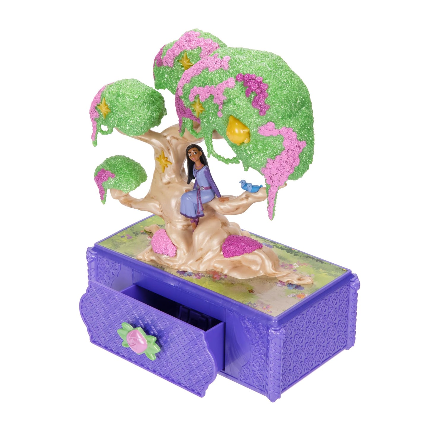 Disney's Wish Jewelry Box Asha's Wishing Tree Keepsake Musical Box with Star Toy Ring