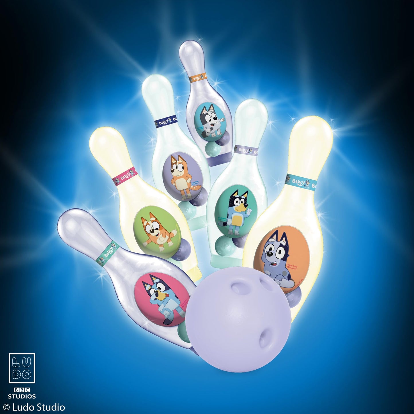 Hedstrom Light Up Bowling Set Game, Bluey