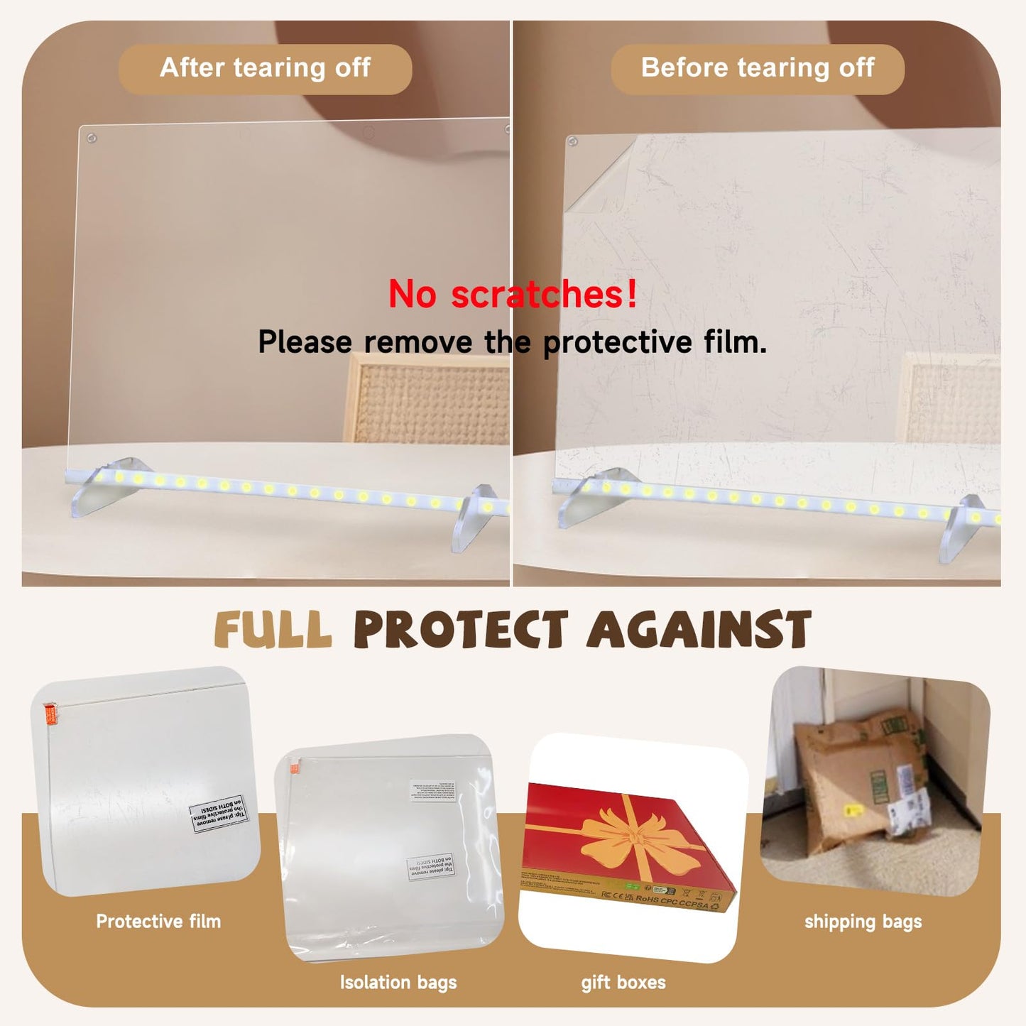 13"x10" Led Drawing Board for Kids, Includes Tracing Book, LED Note Board with 8 Colors, Kids Toy with 13 Light Effects, Light up Drawing Board for Girls & Boys Gifts Age 3+