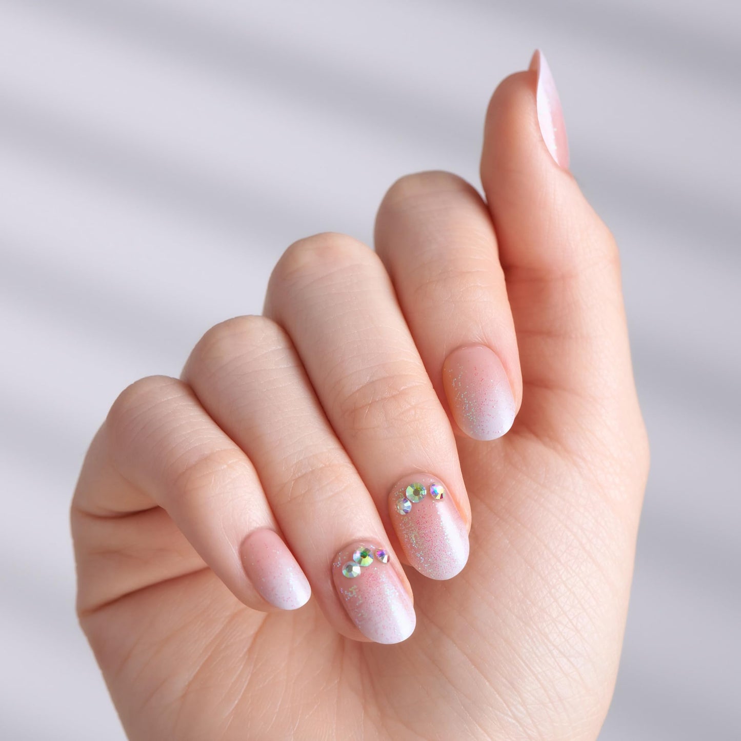 Kiss Impress No Glue Mani Press On Nails, Design, 'Even Better', Pink, Short Size, Oval Shape, Includes 30 Nails, Prep Pad, Instructions Sheet, 1 Manicure Stick, 1 Mini File