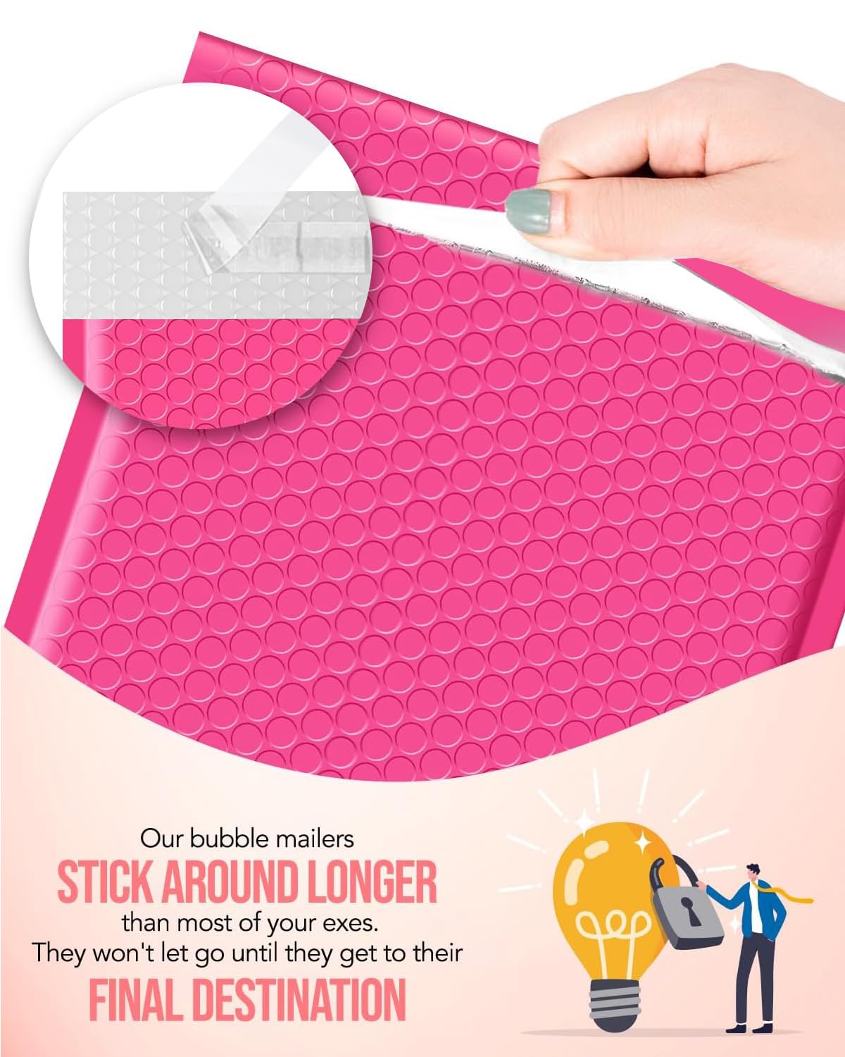 GSSUSA Bubble Mailers 6x10 100 Pack Usable Size 6x9" Small Bubble Mailer Padded Envelopes with 50 Pink & 50 Teal Cute Bubble Mailers Self-Seal Bubble Envelopes Mailing for Small Business, Mixed Colors