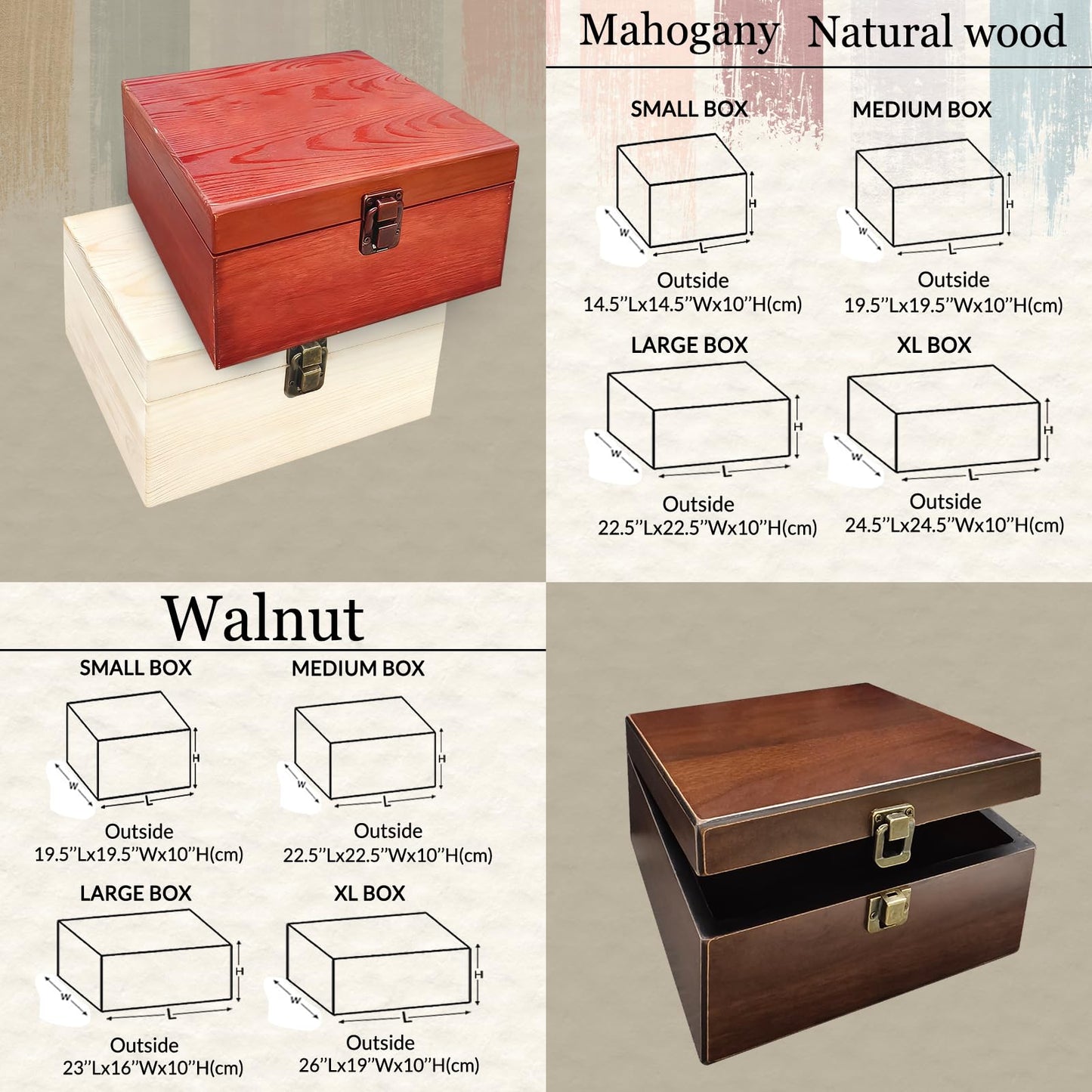 Bllkloruek Personalized Wooden Keepsake Box for Baby Custom Engraved Memory Storage Boxes Newborn Baby Shower Gifts for New Parents