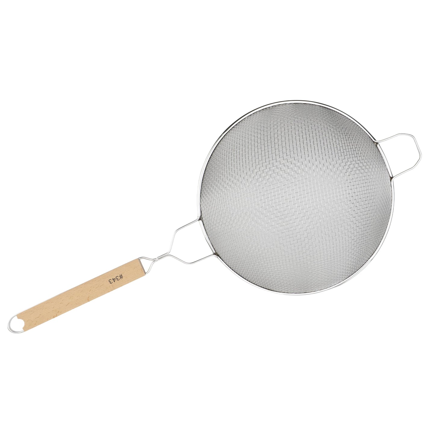 Winco MS2K-10D Strainer, 10.5-Inch Diameter, Double Fine Mesh, Medium, Stainless Steel, Tan