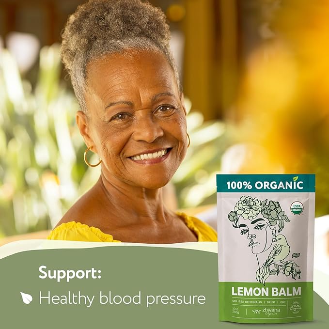 Melissa Tea Organic (10oz.) - Lemon Balm Tea Organic Loose Leaf - Te de Tolonjil - Natural Support for Anti-Stress, Sleep, Blood Pressure, Digestion