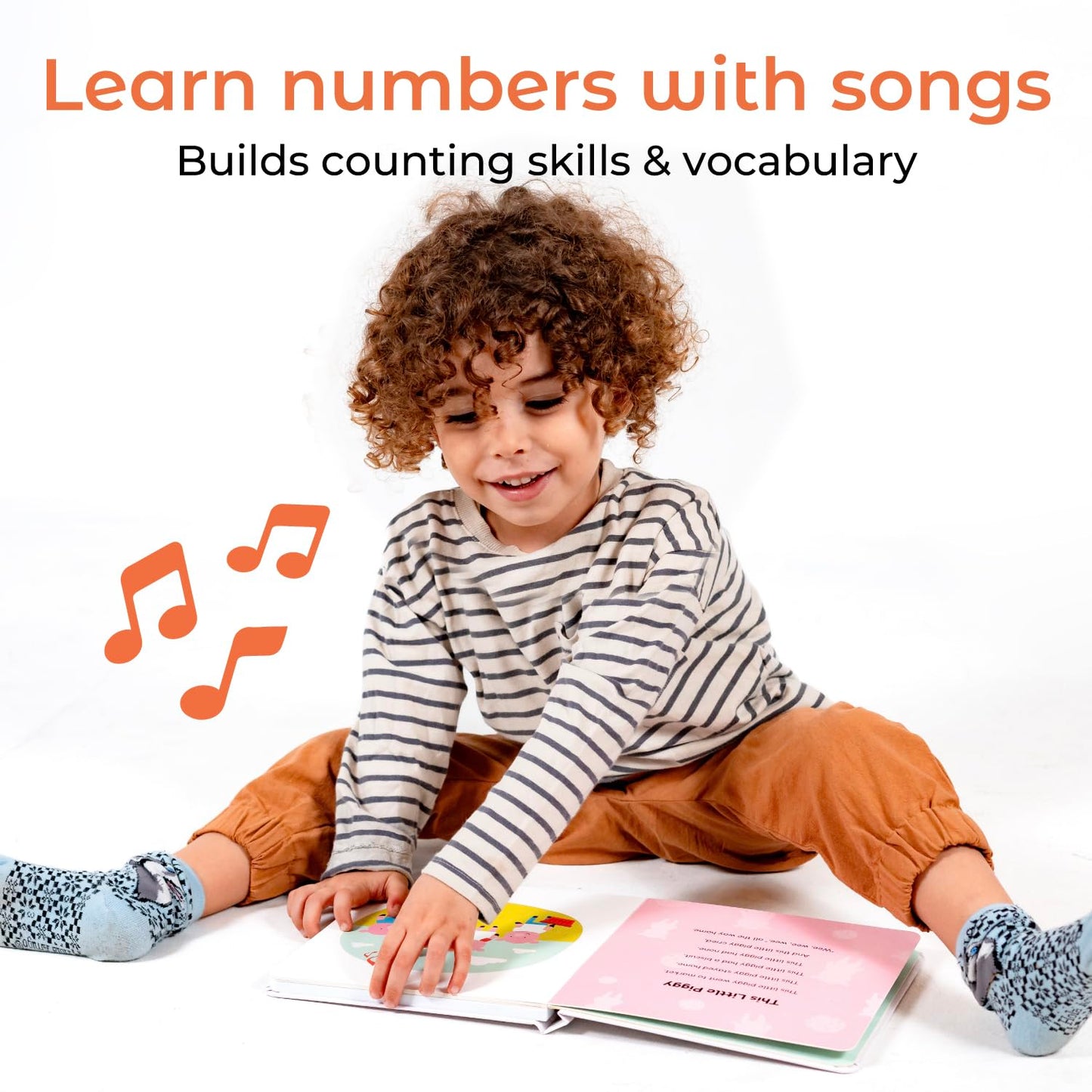 Cali's Books ABC & Count Bundle - Educational Learning Toys for Toddlers, Number, Alphabet, Music Book for 1 Year Old