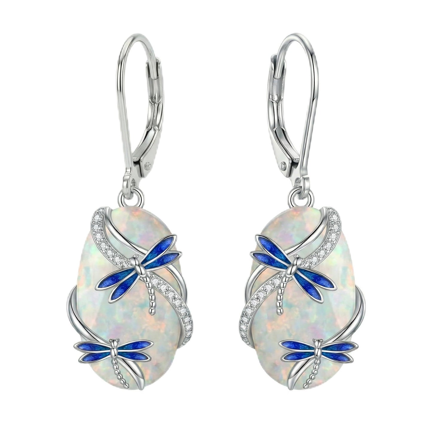 ONEFINITY Opal Dragonfly Earrings Opal Earrings Dragonfly Jewelry Gifts for Women