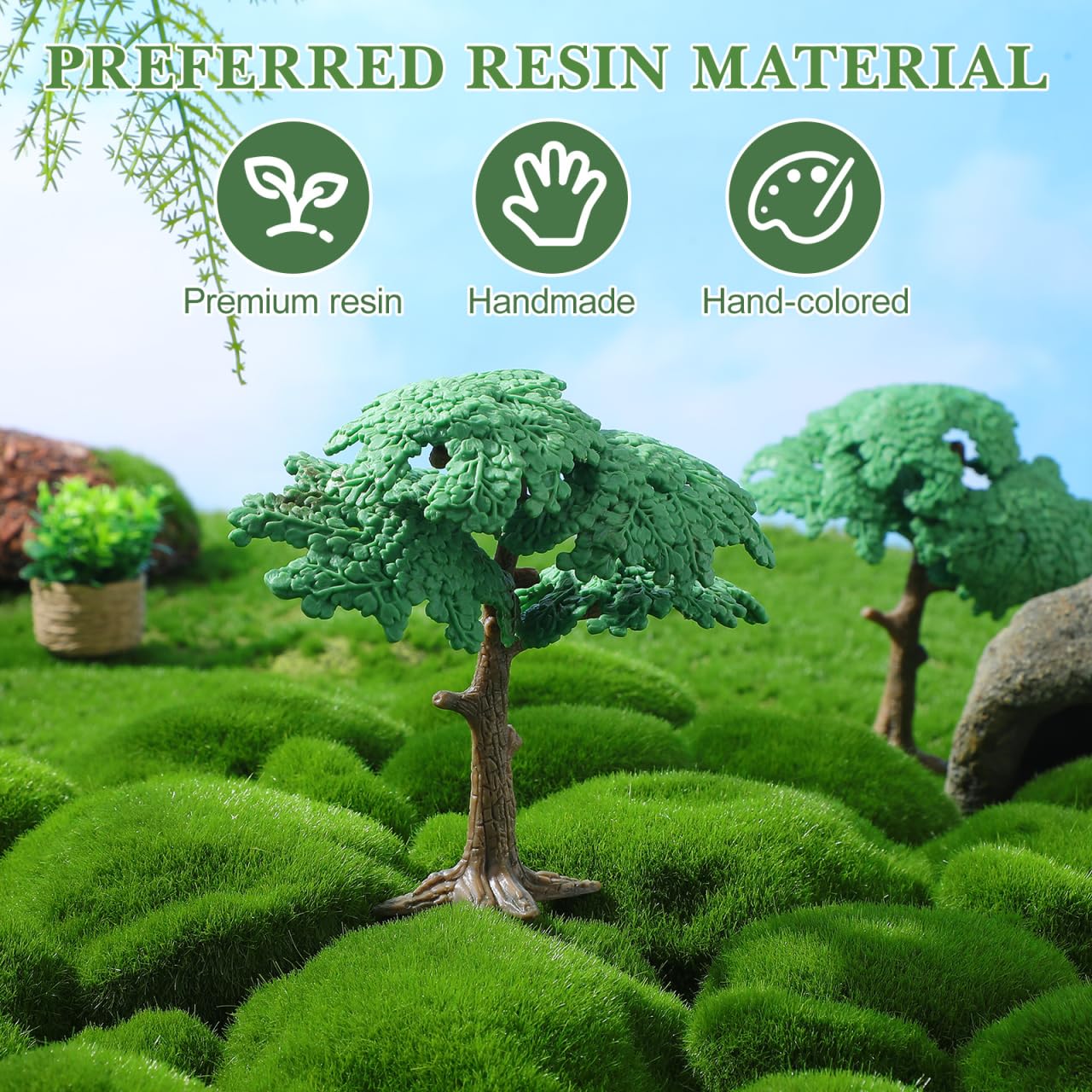 NUOBESTY Model Trees, 3pcs Mini Pine Tree Cypress Model Train Scenery Architecture Trees Fake Trees Model Diorama Tree for Landscape, Sand Table, Dollhouse Decor