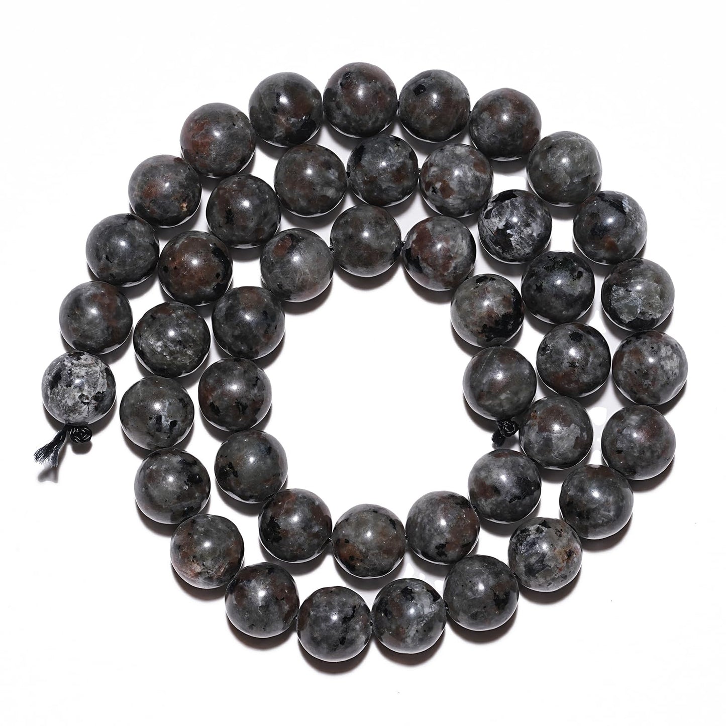 8mm Natural Flame Yooperlite Gemstone Beads Polished Round Smooth Stone Beads for Bracelets Jewelry Making 15inch Loose Beads