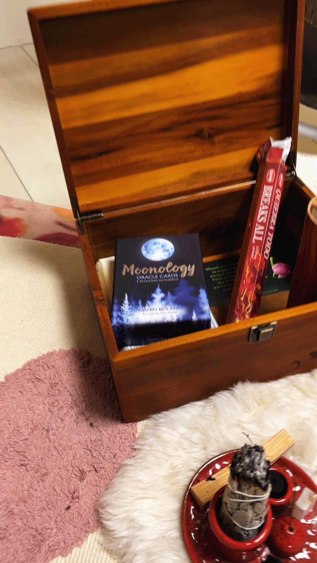 Active Lotus Tree of Life Large Premium Wood Keepsake Box with Hinged Lid and Metal Latch Storage Boxes with Lid Engraved Tree Design Gift Box Treasure StashBox