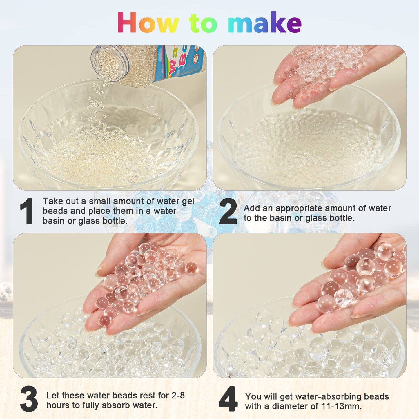 ZTML MS 150,000 Pieces Clear Vase Filler Beads