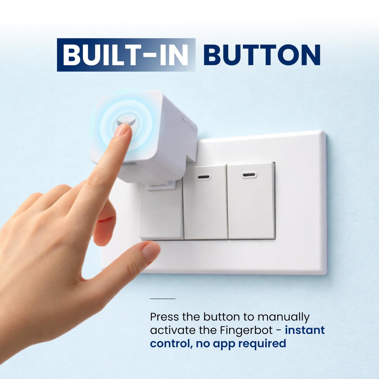 Osprey.Life Smart Fingerbot Button Pusher (Bluetooth) – No Wiring, Supports Button/Rocker/Toggle Switch, App & Timer Control, Add Gateway for Alexa & Google, White
