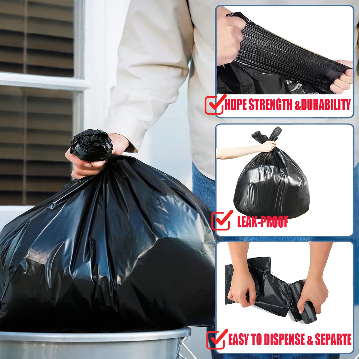 13 Gallon Trash Bags (250 Count)