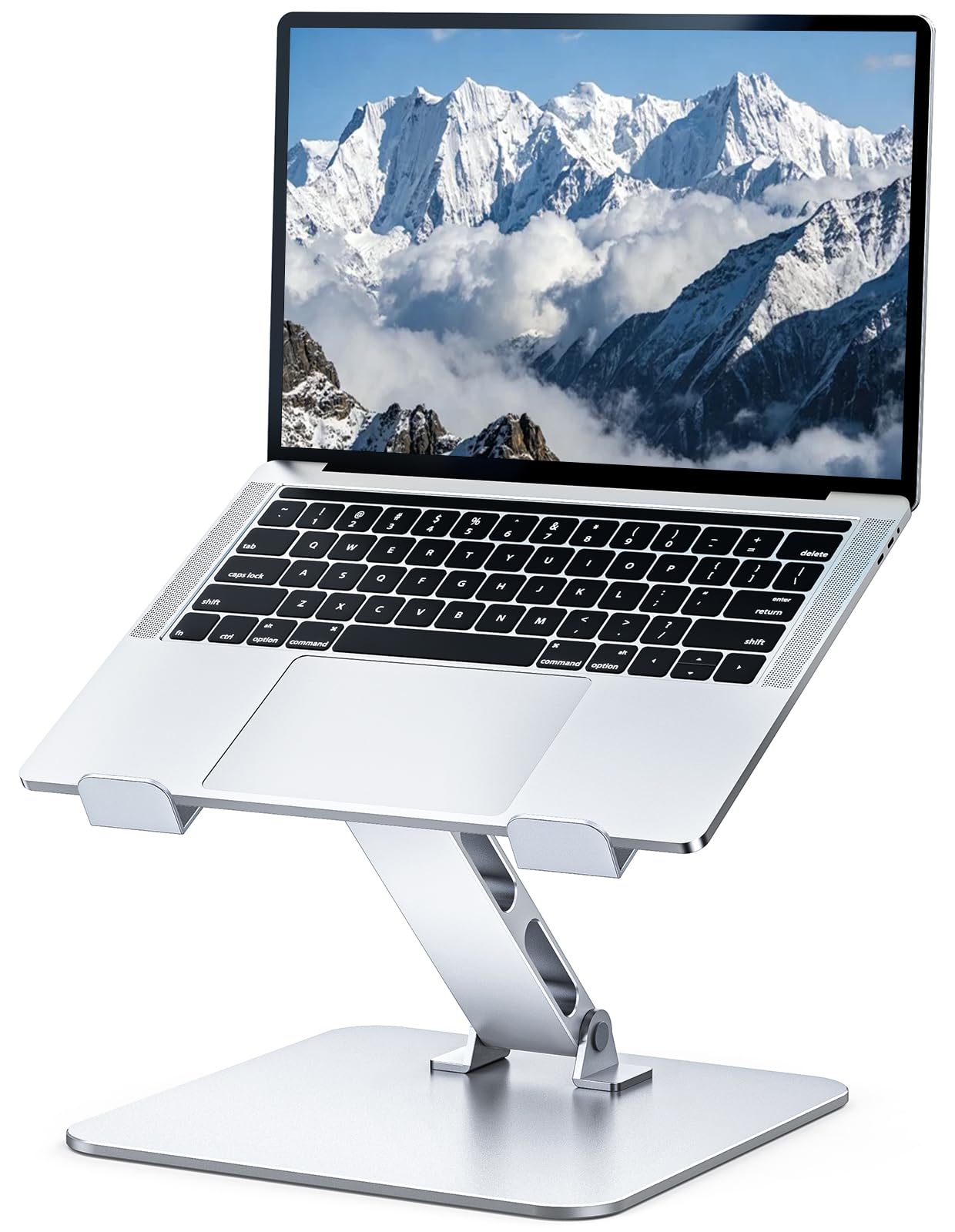 Niweya Adjustable Ergonomic Laptop Stand for Desk, Foldable Computer Stand, Stable Aluminum Lectern Notebook Riser & Portable Laptop Holder Mount Compatible with 10-16" MacBook Pro/Air, Dell, HP