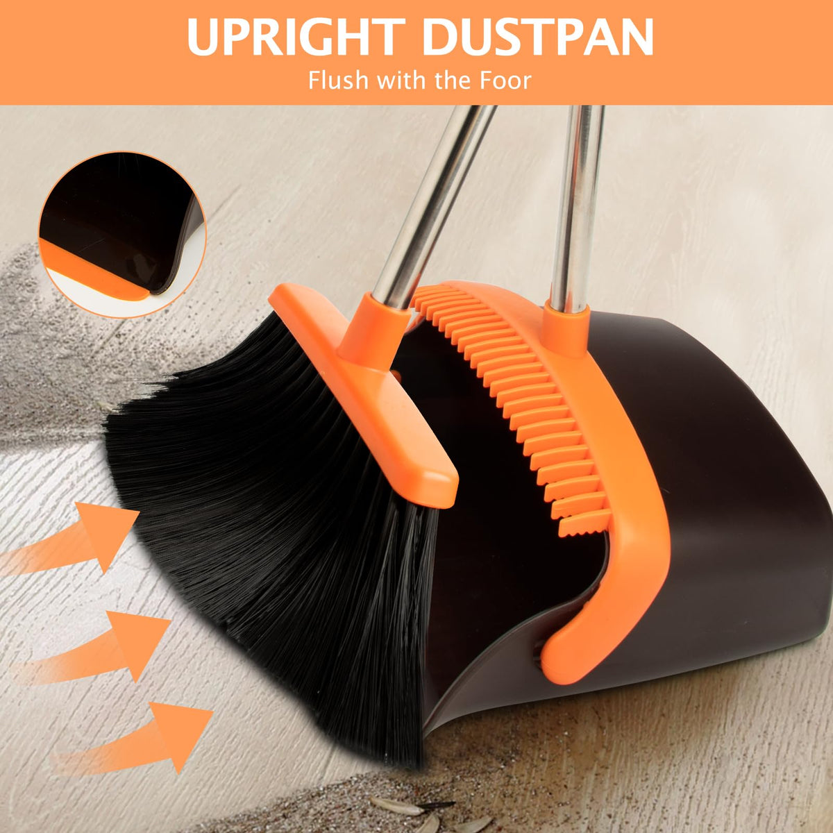 Broom and Dustpan Combo Set