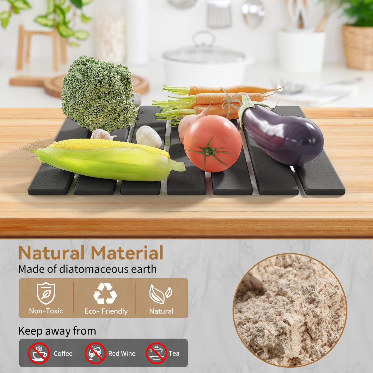 Foldable Stone Dish Drying Mat