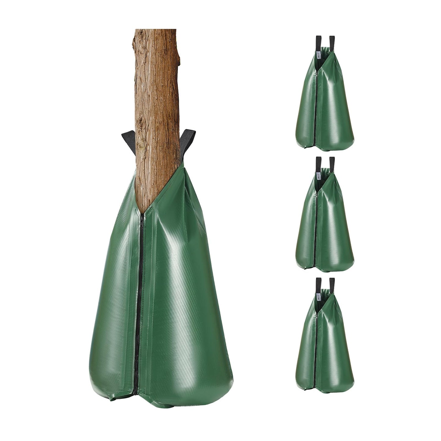 VEVOR 4 Pack 20 Gallons Tree Watering Bag, Slow Release Tree Watering Bags, Refillable Tree Drip Irrigation Water Bags for Trees, Durable Tree Watering System for Deep Root Targeting