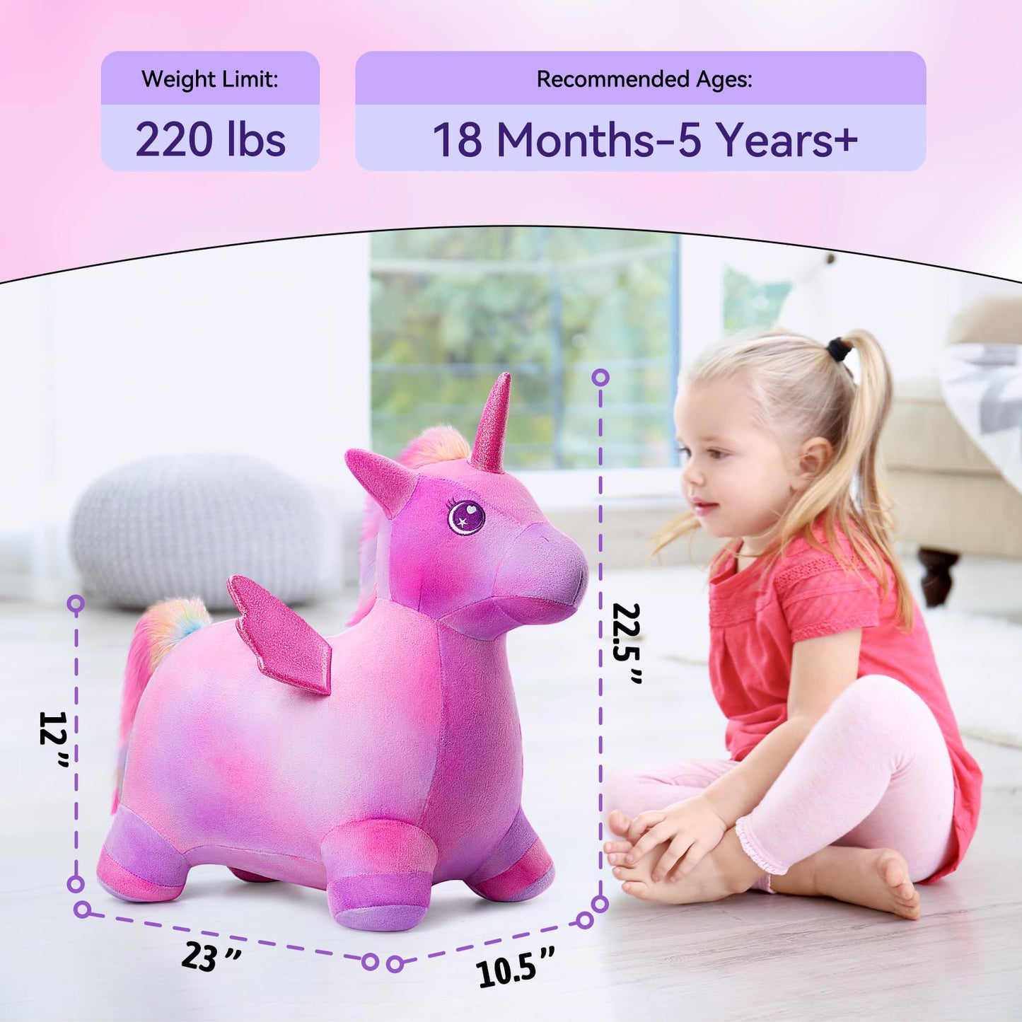 VangeBow Bouncy Unicorn with Bouncy Giraffe