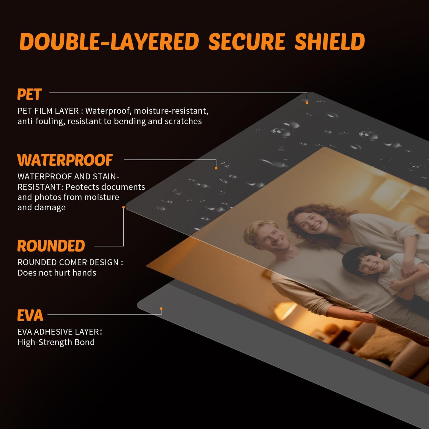 Lamtetur Thermal Laminating Pouches 9" x 11.5" Inches,Holds 8.5 x 11 Inch Sheets,3Mil 200Pack Laminate Films,Laminator Sheets,Letter Size Laminate Papers,Clear Lamination Sheets(75Mic-200sheets)