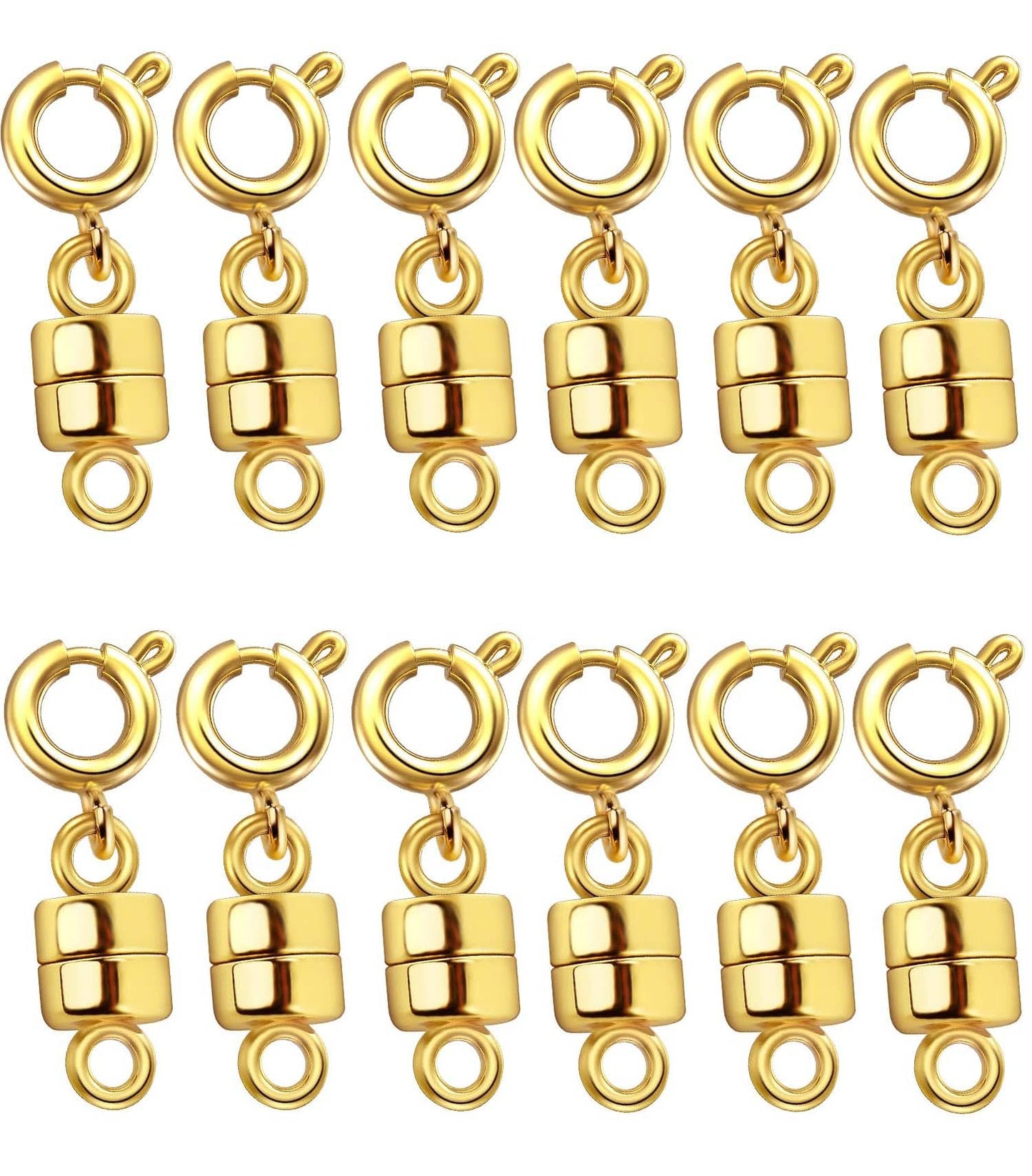 Dailyacc Magnetic Necklace Clasps and Closures - Safety 14 K Gold and Silver Jewelry Converters for Bracelets Chain Extender