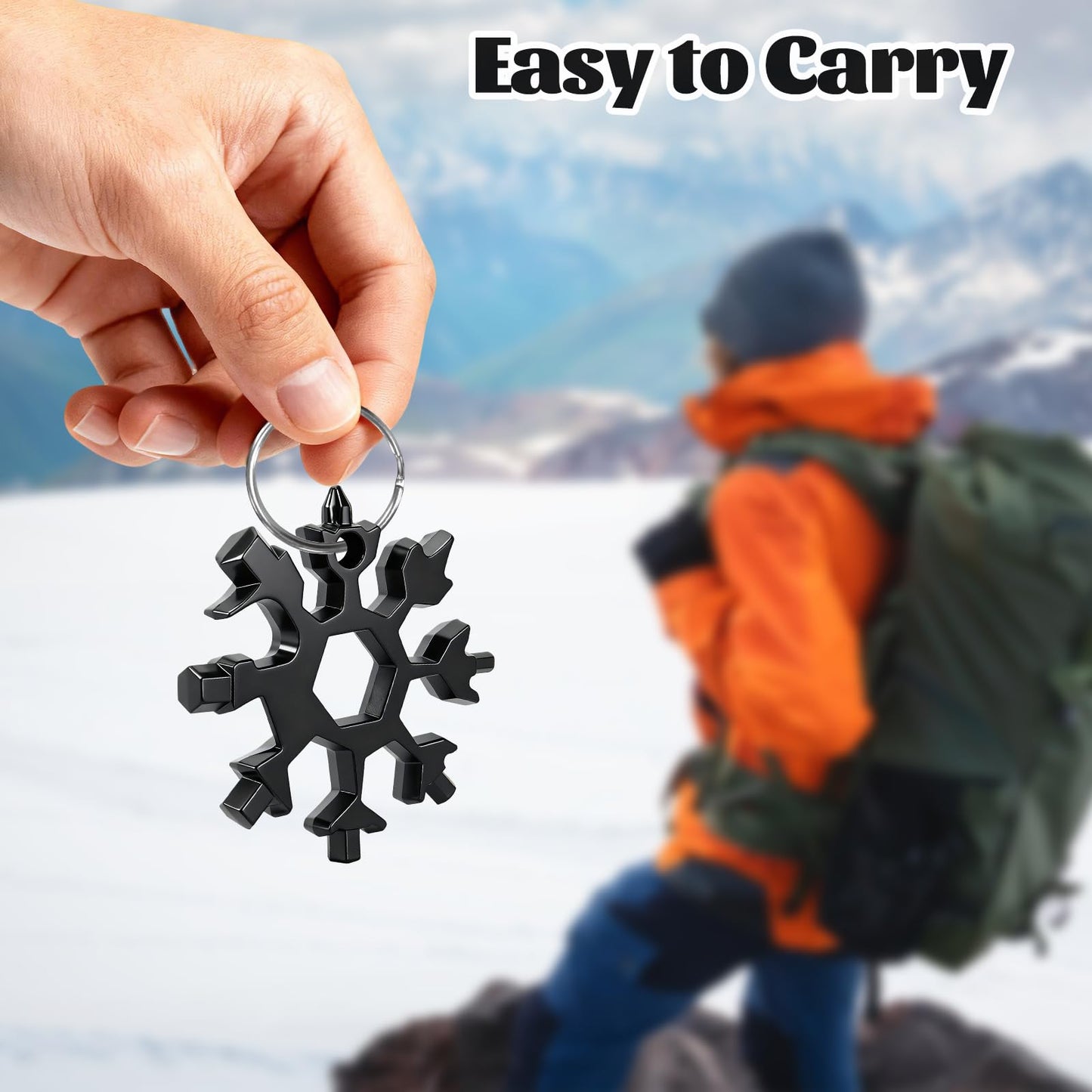 10 Packs Snowflake Multi Tool,18 in 1 Snowflake Multitool,Snowflake Wrench/Bottle Opener/Screwdriver Kit, Stainless Steel Portable Star Tool for Men Christmas Great Gifts (10)