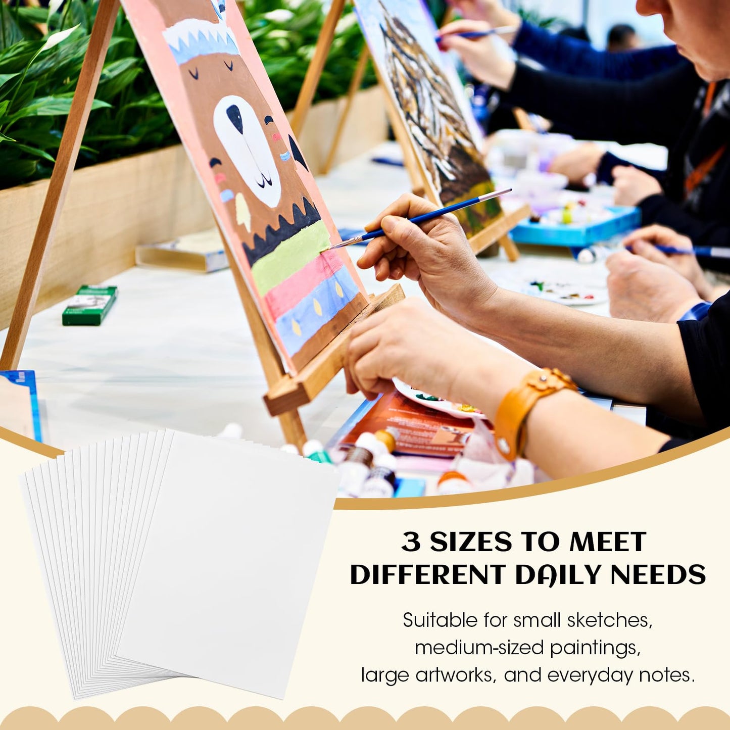 Maitys 30 Sheets Mineral Stone Paper, 3 Sizes (6x8, 9x12, 11x14 Inch), Durable Waterproof Paper for Alcohol Ink, Watercolor, Sketching, and Mixed Media Art