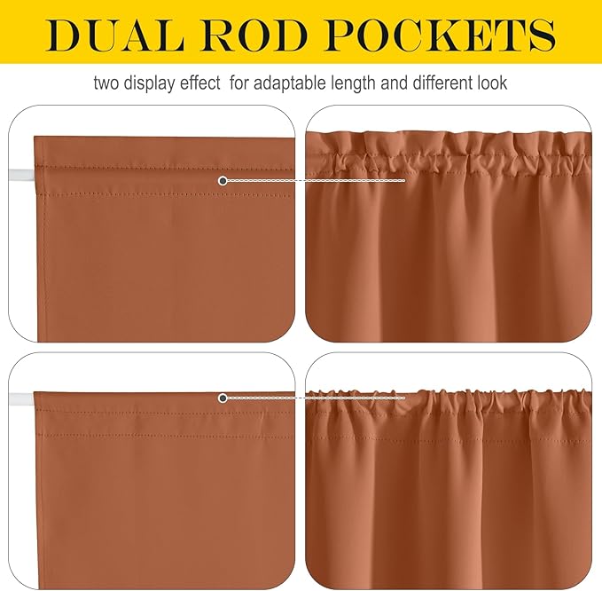 NICETOWN Door Curtains for Doorway Thermal Insulated French Door Window Curtain for Kitchen Patio Sliding Glass Halloween Rod Pocket Window Shade with Adjustable Tieback, 30" W x 72" L, 1 PC