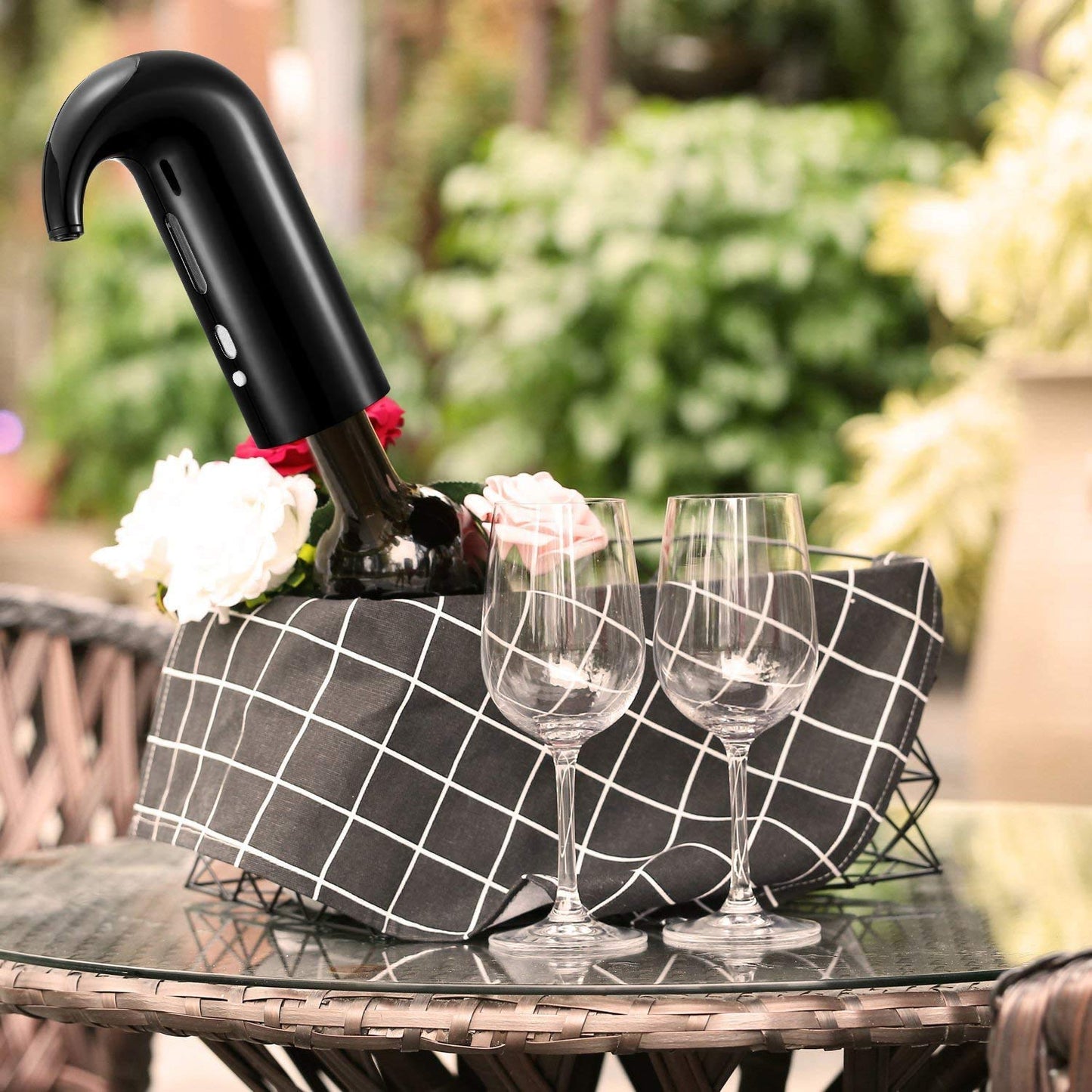 Electric Wine Aerator Dispenser Set – Automatic Wine Decanter & Pourer with LED Display, Best Sellers Rechargeable Wine Pump & Stopper, Perfect Christmas Gifts for Wine Lovers