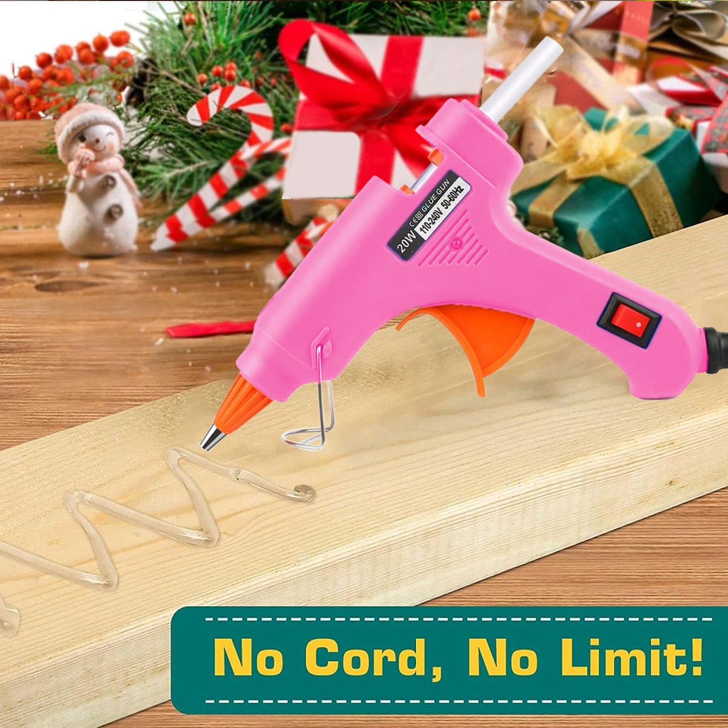 ZFYOUNG Mini Hot Glue Gun 2-Pack Blue Pink 35pcs Hot Glue Sticks for Quick Fix Artist DIY Art Home 20w