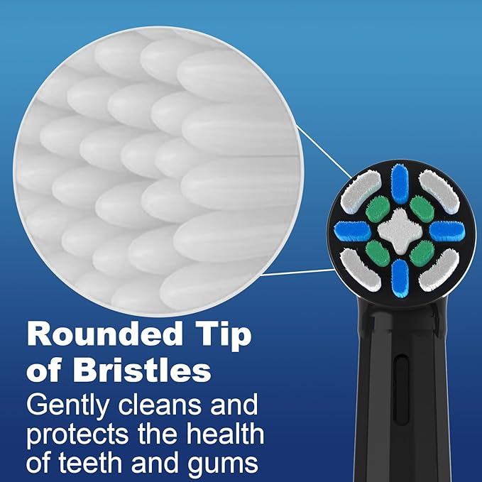 12 Pack IO Replacement Heads Compatible with Oral B iO 2/3/4/5/6/7/8/9/10 Series Electric Toothbrush, Brush Heads Compatible with Oral B iO for Gentle Dental Care (Black)