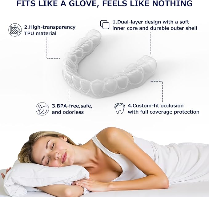 Custom Retainer, Clear Retainers for Teeth, Bite Night Guard for Adults & Kids, Mouth Guards for Grinding/TMJ/Bruxism/Teeth Clenching Nighttime