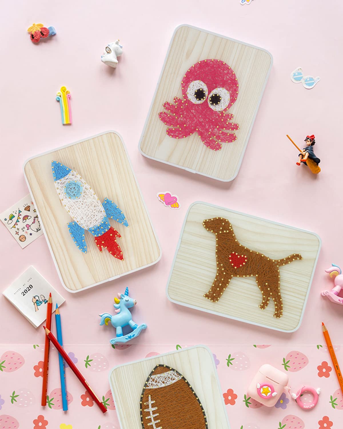 BAZIMA DIY String Art Kit for Beginner, DIY Octopus Craft Kit,Unique Gift,Craft Kit for Holidays