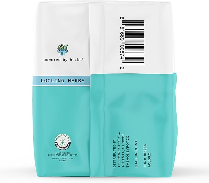The Honey Pot Company - Herbal Pads for Women - Super w/Wings - Infused w/Essential Oils for Cooling Effect, Organic Cotton Cover, & Ultra-Absorbent Pulp Core - Feminine Care - FSA & HSA - 16 ct