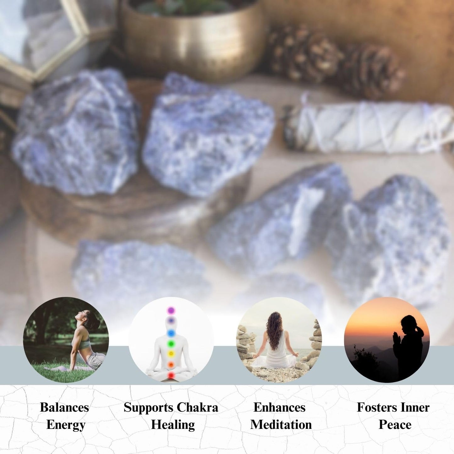 Crystals, Rocks, Jade, Crystals and Healing Stones, Witchcraft Supplies, Healing Crystals, Stones, Healing Stones, Rock Collection, Agate, Raw Stones (Sodalite, 2 Pcs)