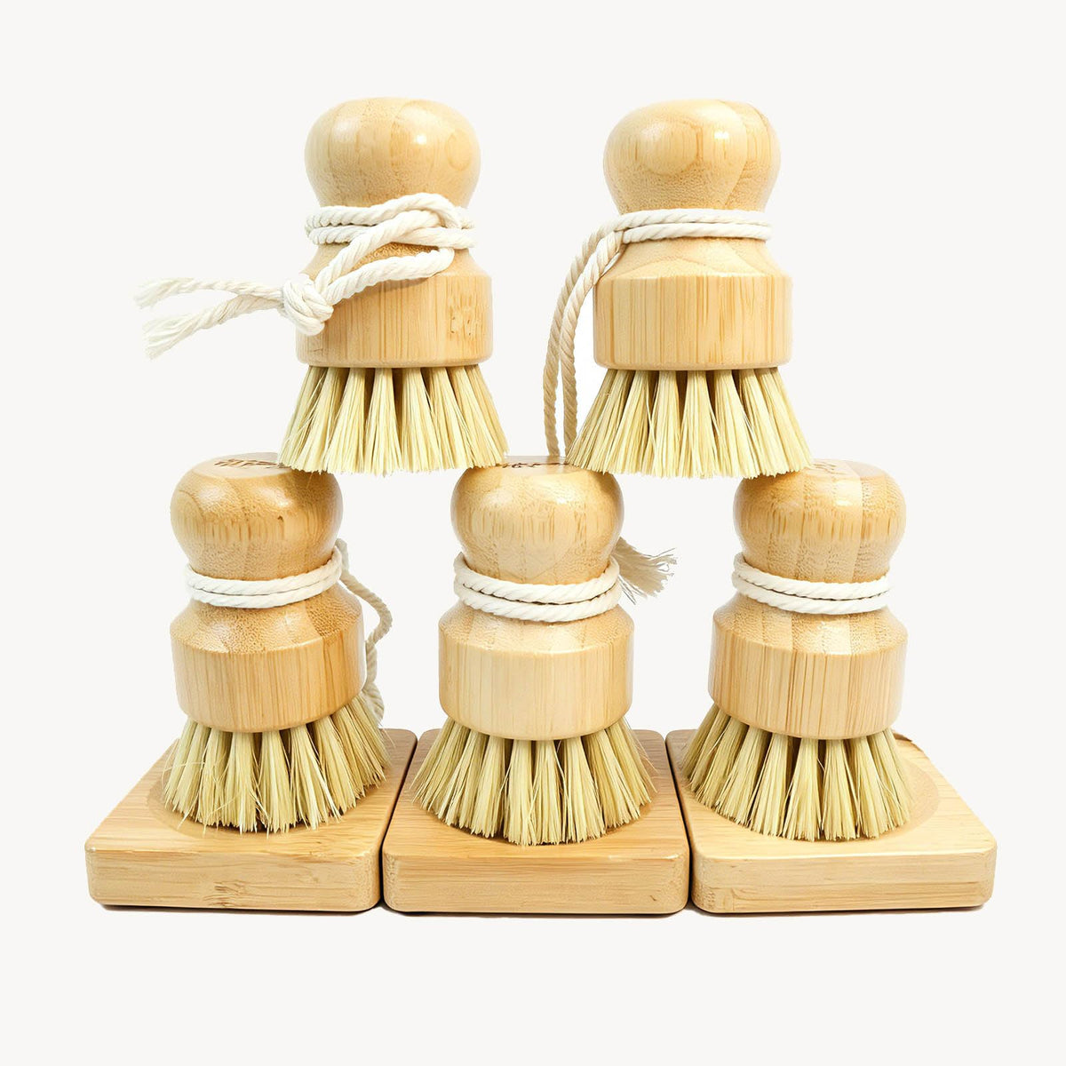 5 Pcs Bamboo Vegetable Brush (5 Count)