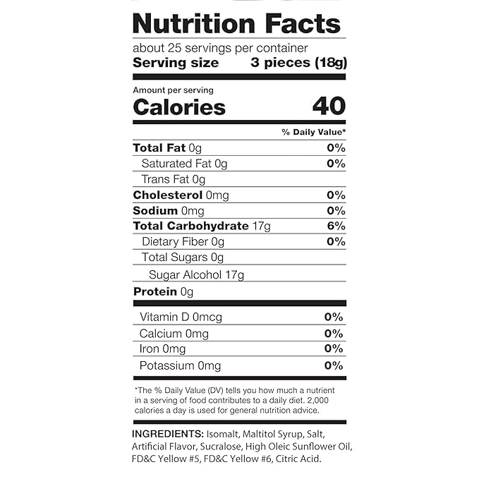 Holiday Sugar Free Butterscotch Hard Candy 1 lb Bag Individually Wrapped Gluten Free, Keto And Diabetic Friendly Gourmet Butterscotch Flavored Candies (16oz)