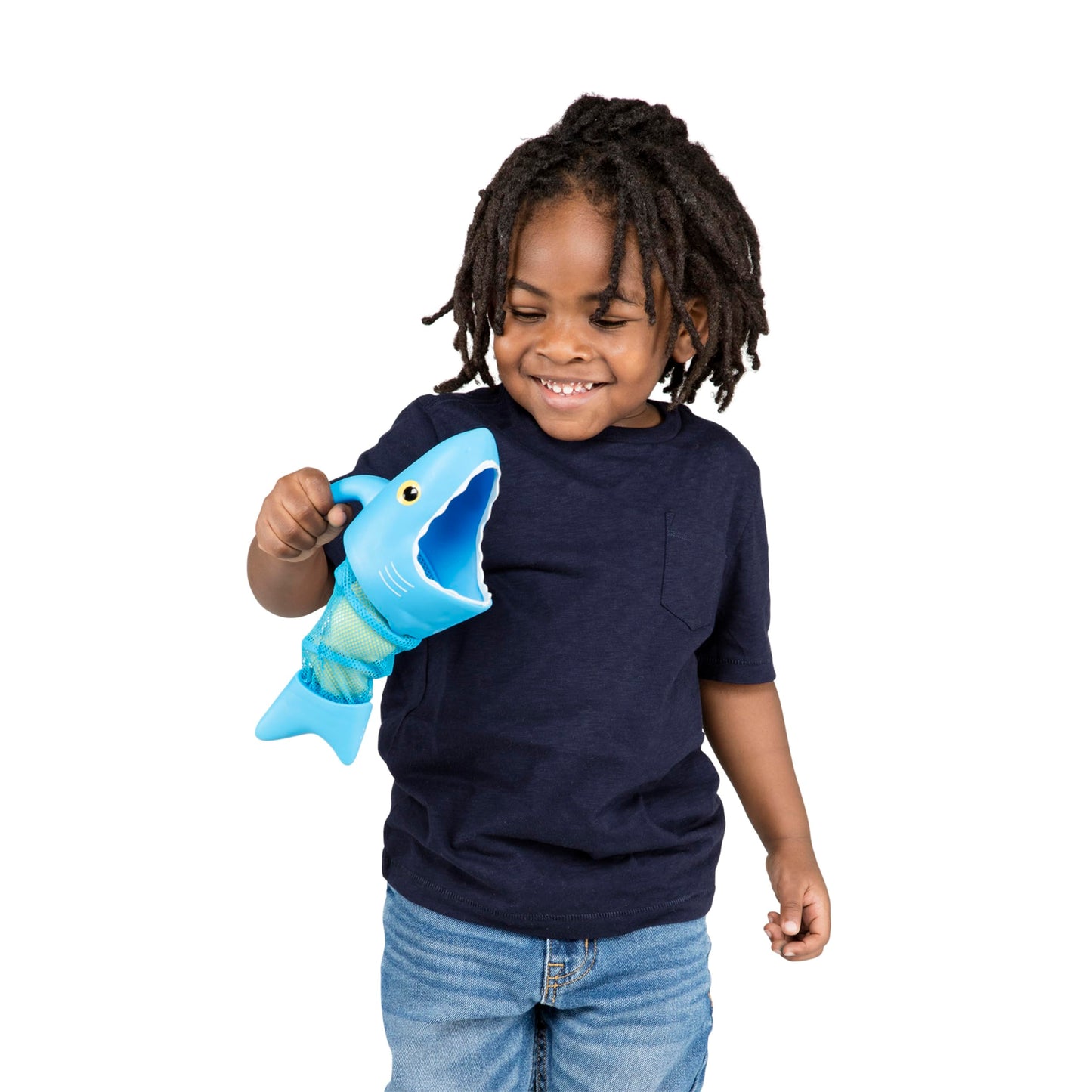 Melissa & Doug Sunny Patch Spark Shark Fish Hunt Pool Game with 2 Nets and 6 Fish to Catch