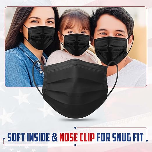 Amerishield ASTM Level 2, Made in The USA, Disposable Face Mask, FSA/HSA Eligible, 4 Layer, Breathable & Comfortable for Allergy and Sun Protection, 50 Pack
