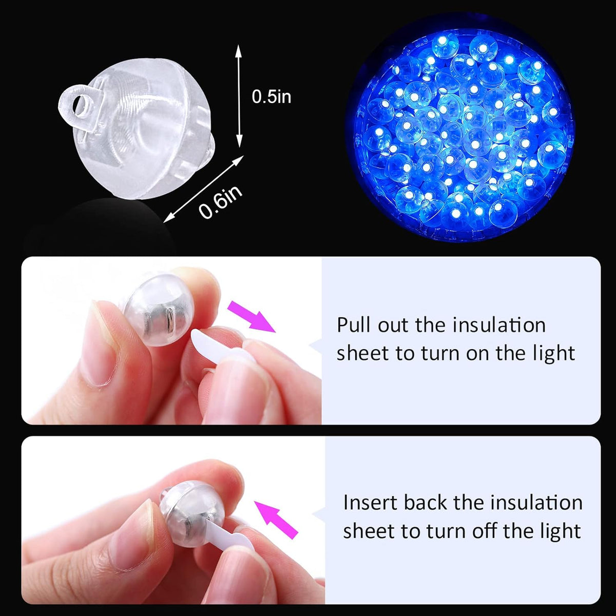 ZGWJ 50PCs Mini Led Lights for Paper Lantern, Blue Led Balloons Light up Balloons for Neon Party Lights Easter Eggs Christmas Halloween Birthday Party Wedding Decoration