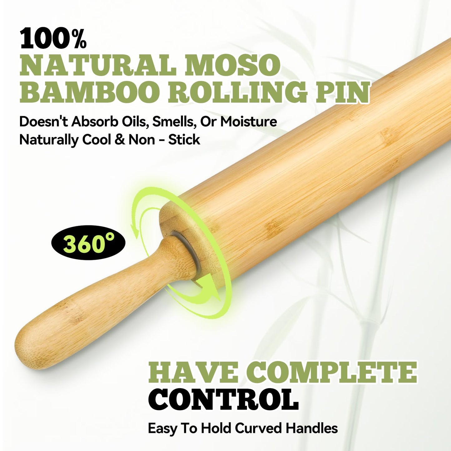 2 Pack（10 inch &17.5 inch） Wooden Rolling Pin for Baking - Long Dough Roller for All Baking Needs