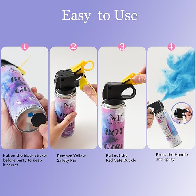 Gender Reveal Fire Extinguisher for Boy, Fire Extinguisher Gender Reveal, Blue Smoke (2PCS)