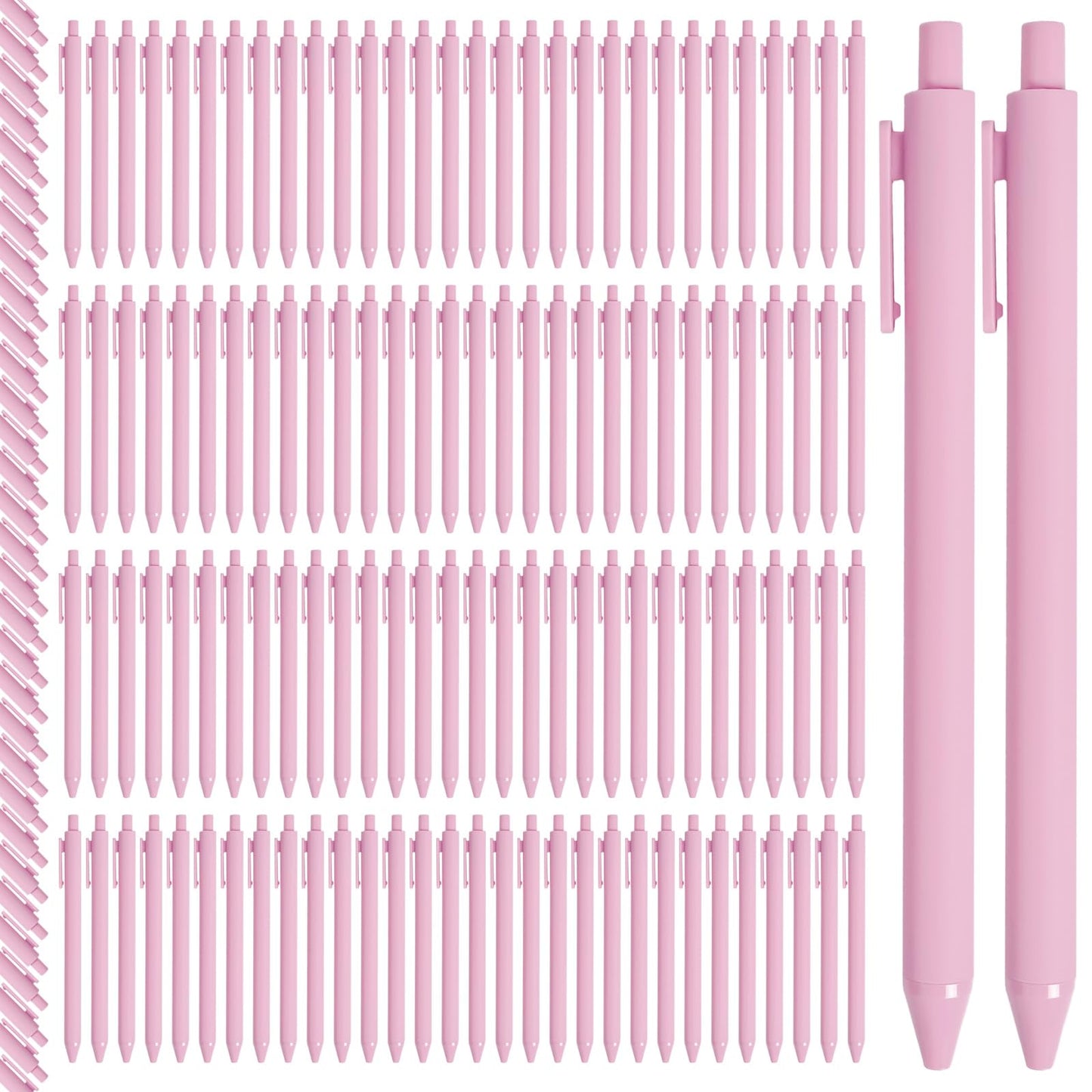 CONEHOY 200 Pcs Ballpoint Pens 1.0 mm Medium Point Pink Comfortable Retractable Writing Pens Cute Stylish Ballpoint for School Office Supplies