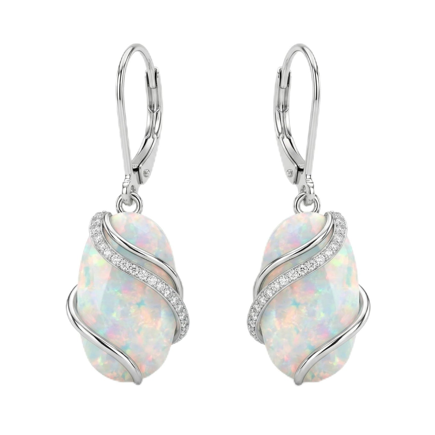ONEFINITY White Opal Earrings Opal Earrings Opal Jewelry Gifts for Women