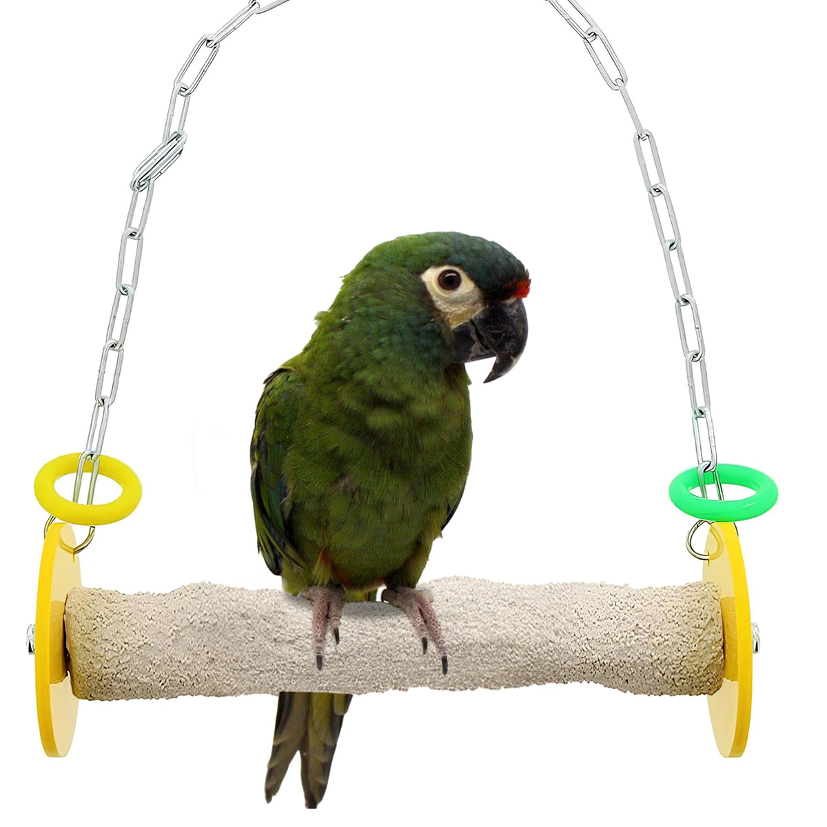 Sweet Feet and Beak Roll Bird Swing, African Grey, Medium, Blue