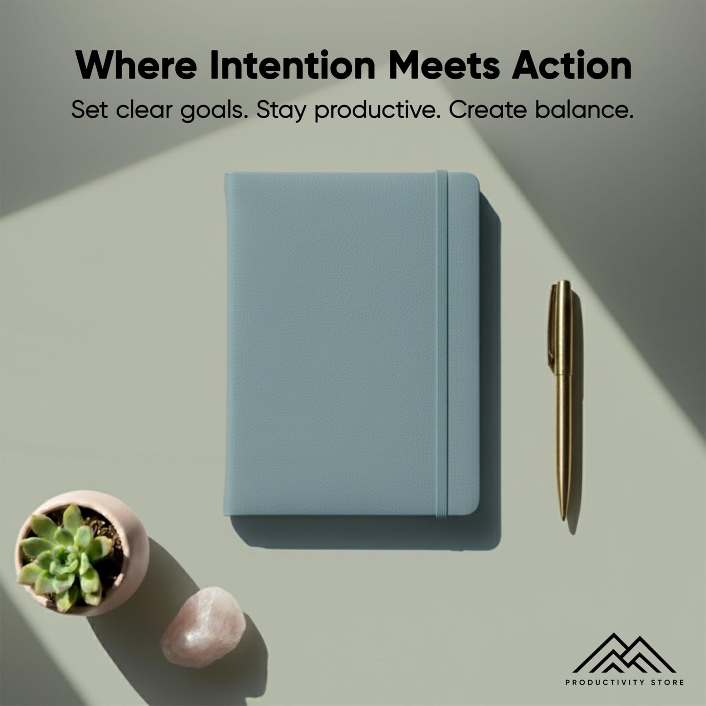 PRODUCTIVITY STORE Pro - Undated, 2026 Planner, 5.8” x 8.3” - The #1 Productivity Planner to Achieve Your 2026 Goals - Planner 2026-2027 - Blue - A5