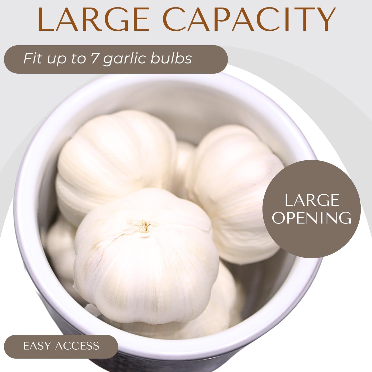 Okavango Ceramic Garlic Keeper - garlic keepers - garlic storage container- Garlic Holder Countertop -Garlic Jar - garlic keeper for counter - garlic container (Terracotta, 16oz)