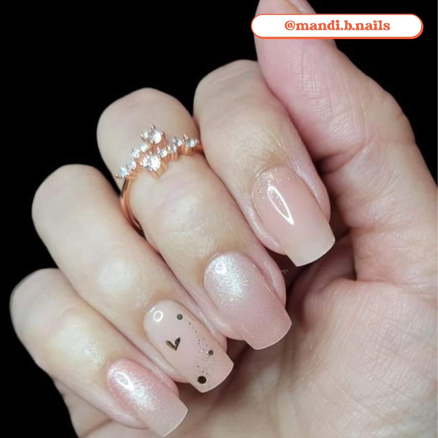 Heyhae Semi Cured Gel Nail Strips | No LED Lamp Needed | Glitter, Pink, Spring | Easy Apply & Remove, Salon Quality | Includes 28 Strips, 1 Prep Pads, Nail File & Wooden stick - Hey, I Miss You