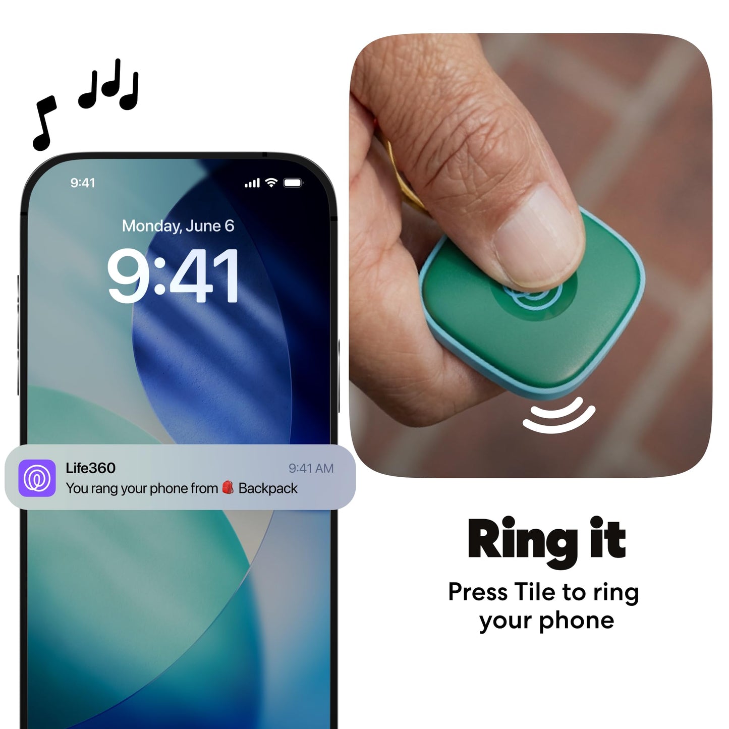 Life360 Tile - Bluetooth Tracker, Keys Finder and Item Locator for Keys, Bags and More. Phone Finder. Both iOS and Android Compatible. 1-Pack (Green Surf)