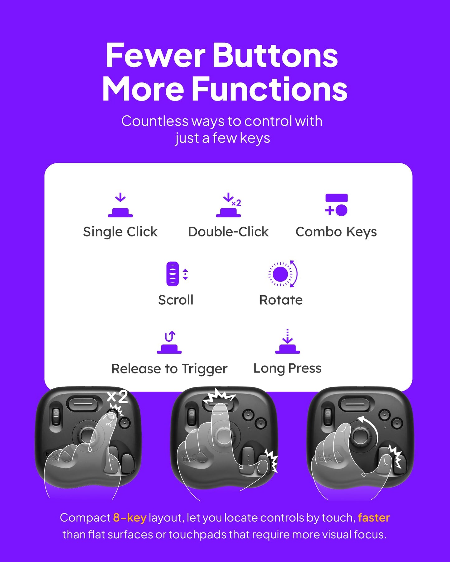 TourBox Lite - Editing Keyboard Compact, Artists Go-to Drawing Macro Keypad, Works with Photoshop, CSP & More, Creative Controller with Custom Software, Streamline All Workflows - Wired Only